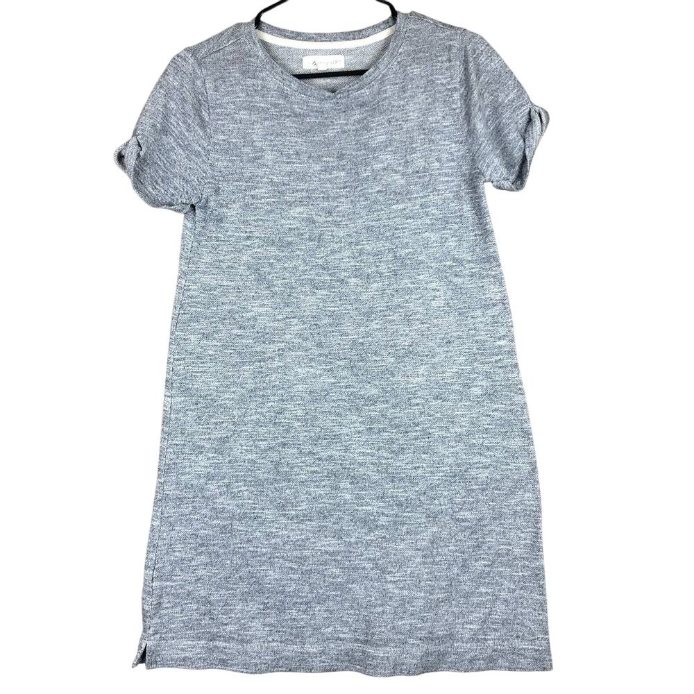 Lou & Grey LOFT Womens Dress Gray Tweed Knit Cuffed Short Sleeve Midi XSmall